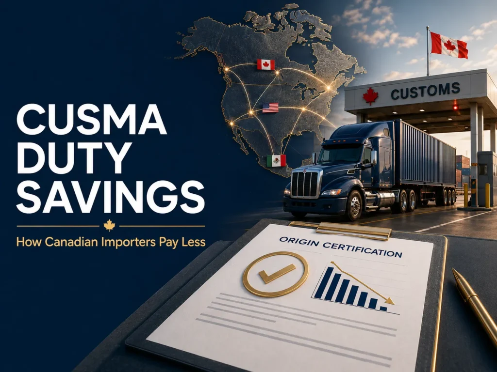 CUSMA duty savings canada